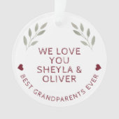 祖父母最高のが水の色を変える小枝を形容する オーナメント (正面)