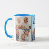 祖父母最高の5写真コラージュのコーヒーマグ マグカップ (左)