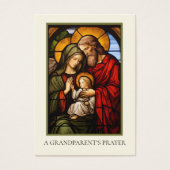 祖父母祈りの言葉ステンドグラス宗教 (正面)