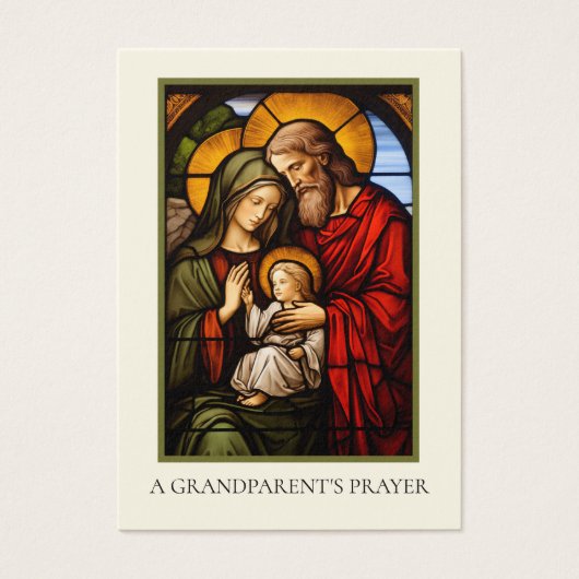 祖父母祈りの言葉ステンドグラス宗教 (正面)