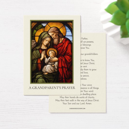 祖父母祈りの言葉ステンドグラス宗教 (デスク)