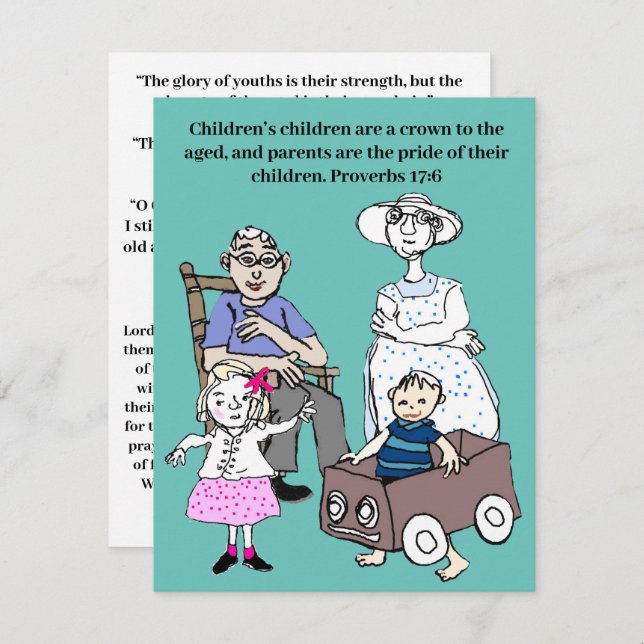 祖父母祈りの言葉聖なる書物、 経典 (正面/裏面)