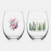 祖父母素晴らしに昇進パーソナライズされた ステムなしワイングラス (裏面)