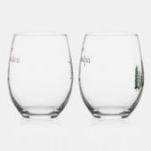 祖父母素晴らしに昇進パーソナライズされた ステムなしワイングラス (左)