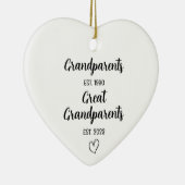 祖父母素晴らしの妊娠発表の愛 セラミックオーナメント (右)