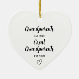 祖父母素晴らしの妊娠発表の愛 セラミックオーナメント