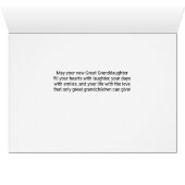 祖父母素晴らしの新しい孫娘を祝う (内部横(下))