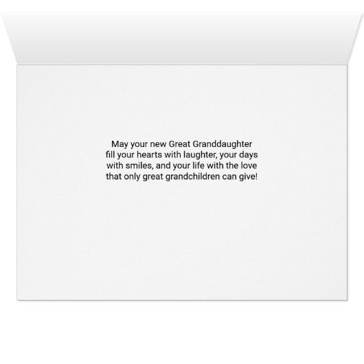 祖父母素晴らしの新しい孫娘を祝う (内部横(下))