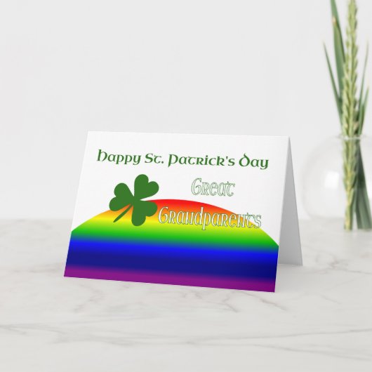 祖父母素晴らしのHappy St. Patrick's Day カード (正面)