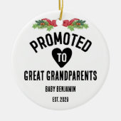 祖父母素晴らし名にパーソナライズされた昇進 セラミックオーナメント (正面)