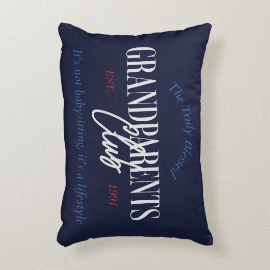 祖父母航海のクラブライフスタイルだおもしろい アクセントクッション (正面(垂直))