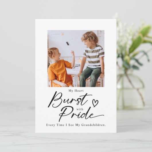 祖父母誇りを持った心温まる孫の瞬間 シーズンカード (スタンド正面)
