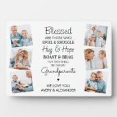 祖父母賛美引用文写真コラージュ フォトプラーク (正面)