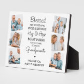 祖父母賛美引用文写真コラージュ フォトプラーク (側面)