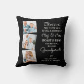 祖父母賛美3パーソナライズされた写真 クッション (裏面)