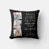 祖父母賛美3パーソナライズされた写真 クッション (正面)