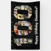 祖父母100歳の誕生日フォトコラージュ100周年 横断幕 (縦)