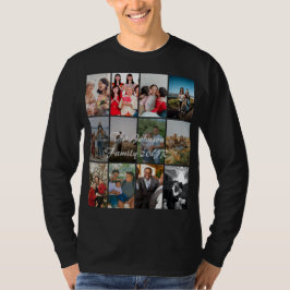 祖父母12枚写真メモリーコラージュテンプレート Tシャツ