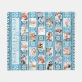 祖父母24写真北欧スノーフレークセーター フリースブランケット (正面(横))