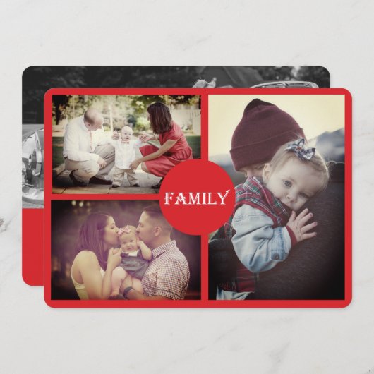 祖父母3ファミリーホリデーカード シーズンカード (正面/裏面)