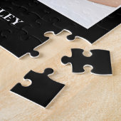 祖父母6写真黒 ジグソーパズル (側面)