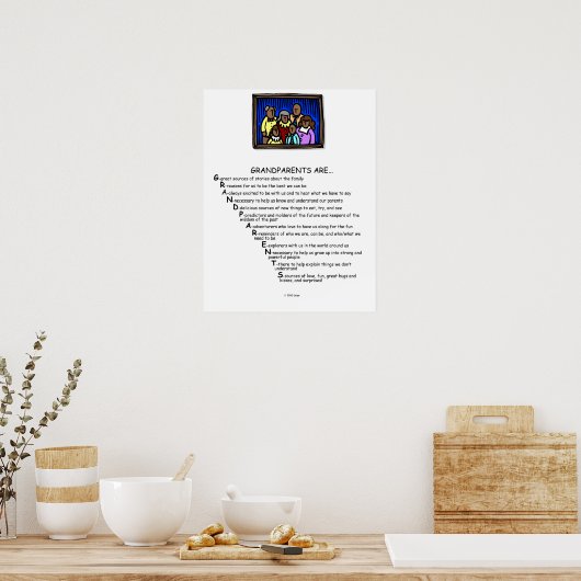 祖父母 ポスター (キッチン)