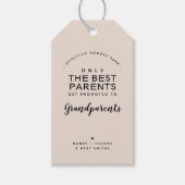 祖父母 |妊娠のお知らせパーソナライズされた ギフトタグ (正面)
