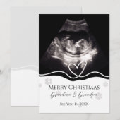 祖父母 妊娠発表 超音波写真 招待状 (正面/裏面)