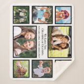 祖父母Love You Photo Collage シェルパブランケット (正面)