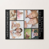 祖父母We Love You 6 Photo Collage ジグソーパズル (横)