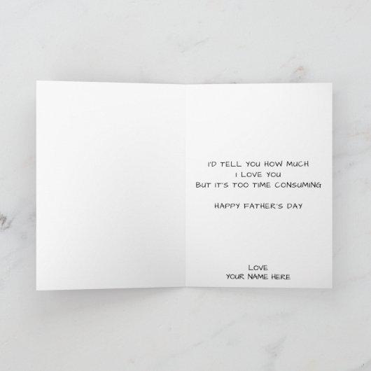 祖父素晴らし時計父の日 サンキューカード (内部)