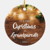 祖父素朴母の初めてのクリスマス セラミックオーナメント (裏面)