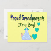 祖父誇りを持った母「男の子よ」 ポストカード (正面/裏面)