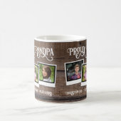 祖父誇りを持った3写真スナップショット父の日 コーヒーマグカップ (中央)