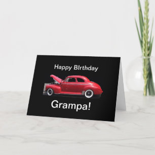 祖父誕生日クラシックカー カード