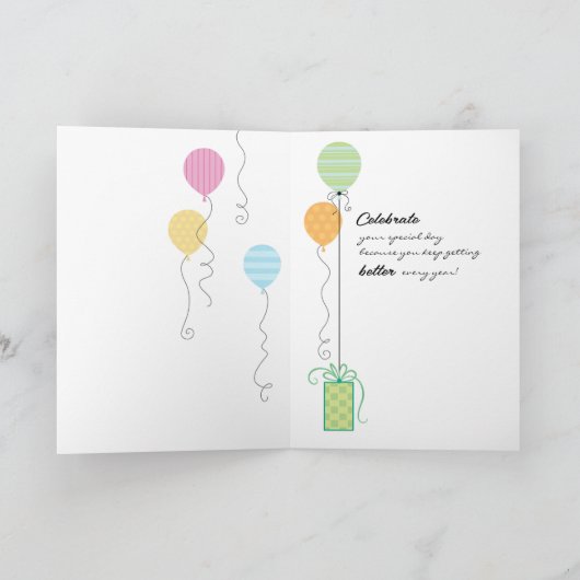 祖父誕生日 カード (内部)