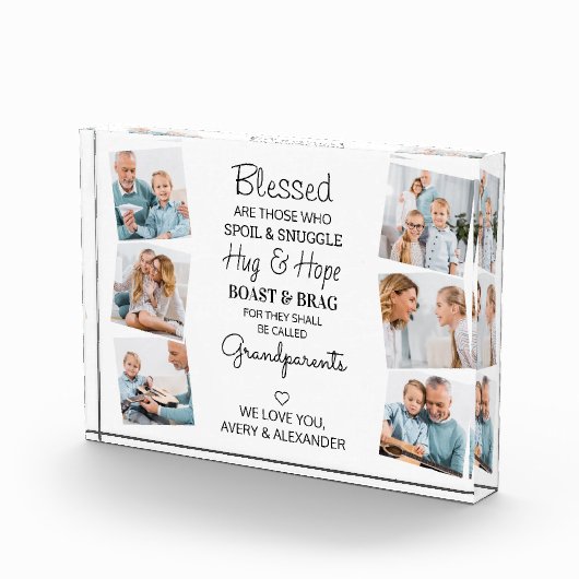 祖父賛美母引用文6写真コラージュ フォトブロック (右)