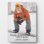 祖父額の死去記念碑 フォトプラーク (正面)