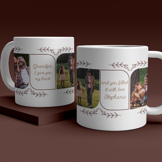 祖父3縦写真愛語植物学 コーヒーマグカップ