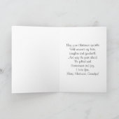 祖父/メリークリスマス-赤い蝋燭/華麗さ シーズンカード (内部)