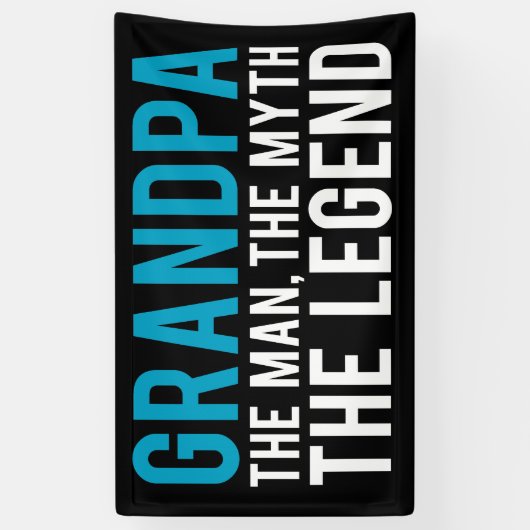 祖父、人、神話、伝説 横断幕 (縦)