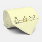 祖父、子供および鶏 ネクタイ (ロール)