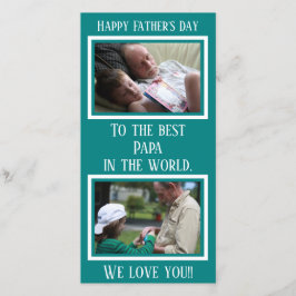 祖父 |父の日 |写真カスタムティール(緑がかった色)