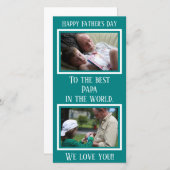 祖父 |父の日 |写真カスタムティール（緑がかった色） (正面/裏面)