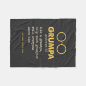 祖父- Grumpa定義 フリースブランケット (正面(横))