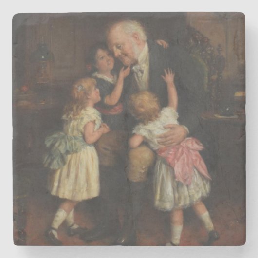 祖父(Joseph Clark) ストーンコースター (正面)