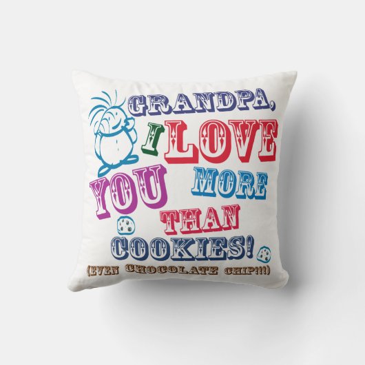 祖父I愛クッキーより多く! クッション (裏面)