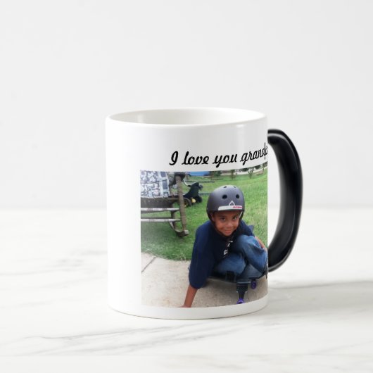 祖父I愛uマグはあなたの写真を加えます モーフィングマグカップ (正面右)