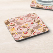 祝いのカップケーキからのパターン コースター (左側)