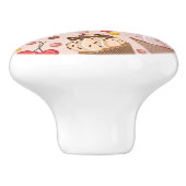 祝いのカップケーキからのパターン セラミックノブ (側面)